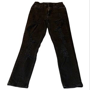 2/$20 Aeropostale black ripped "mom jeans" 000R